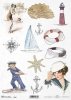 motywy marynistyczne, lato, wakacje, dziecko, dzieci, kobieta, kobiety, strój marynarski, morze, muszla, muszle, żaglówka, łódka, latarnia morska, koło ratunkowe, kotwica, róża wiatrów, rozgwiazda, R950, maritime theme, summer, holiday, child, children, w